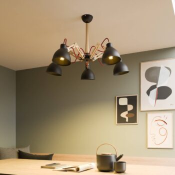 Stropné svietidlo Skansen 5-pl. nastaviteľné čierne