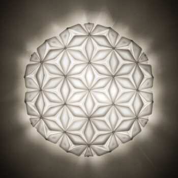 Stropné svietidlo Slamp La Vie L, šírka 71 cm, biele