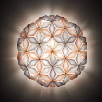 Stropné svietidlo Slamp La Vie L, šírka 71 cm, jantárové