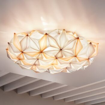 Stropné svietidlo Slamp La Vie L, šírka 71 cm, jantárové