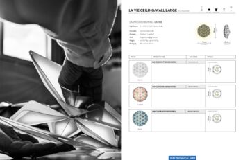 Stropné svietidlo Slamp La Vie L, šírka 71 cm, jantárové