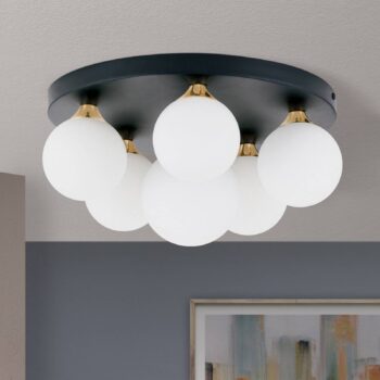 Stropné svietidlo Snowwhite baldachýn Ø36cm čierna