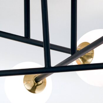 Stropné svietidlo Snowwhite so sútyčím 6pl. čierna