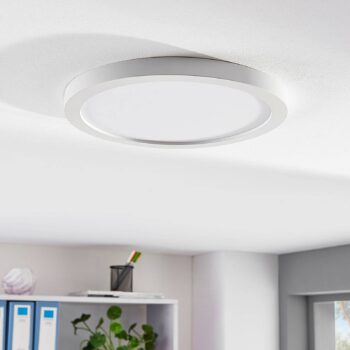 Stropné svietidlo Solvie LED, biele, okrúhle, Ø 30 cm