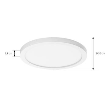 Stropné svietidlo Solvie LED, biele, okrúhle, Ø 30 cm