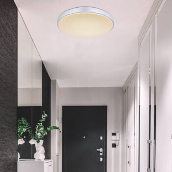 Stropné svietidlo Sonny LED, strieborné, CCT, Ø 41 cm