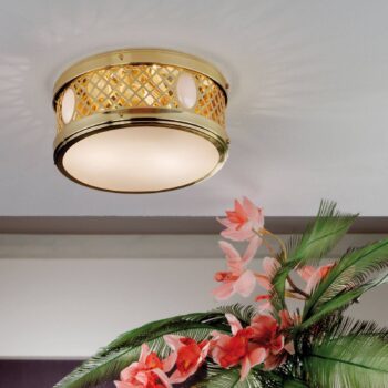 Stropné svietidlo Stará Viedeň 25 cm lesklá mosadz