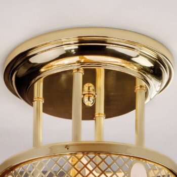 Stropné svietidlo Stará Viedeň s odstupom mosadz