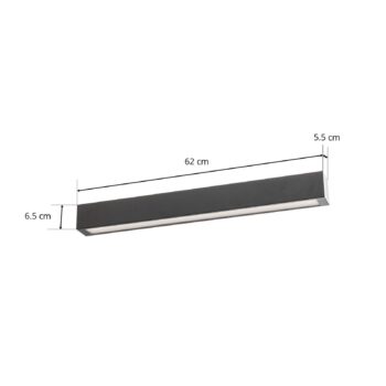 Stropné svietidlo Straight grafit 62 cm