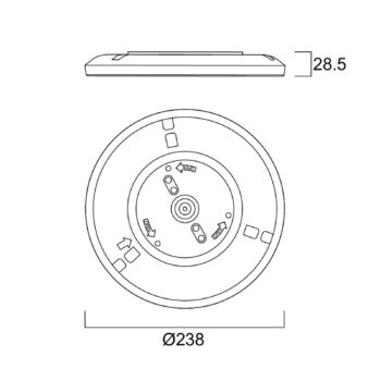 Stropné svietidlo Sylvania LED SylRadiance, Ø 24 cm biela PMMA IP54