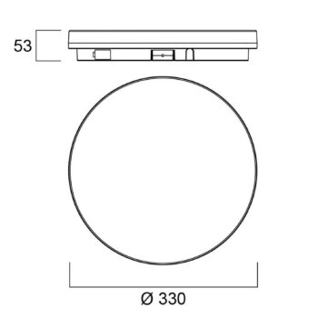 Stropné svietidlo Sylvania Start Surface Slim, Ø 33 cm, IP54, tl.