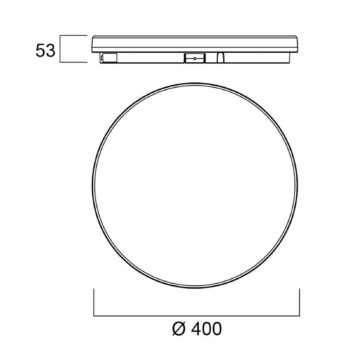 Stropné svietidlo Sylvania Start Surface Slim, Ø 40 cm, IP54, tl.