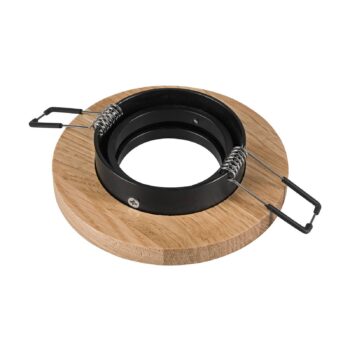 Stropné svietidlo Tobby, Ø 10 cm, sada 3 ks, dubové drevo GU10