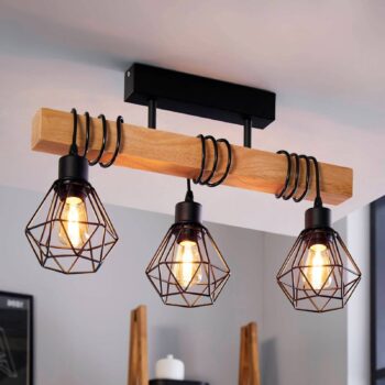 Stropné svietidlo Townshend 5, 3 tienidlá klietka