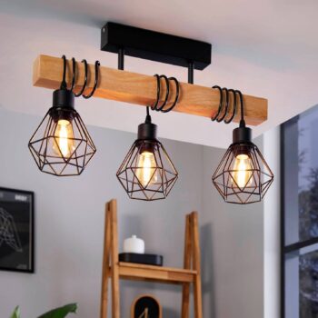 Stropné svietidlo Townshend 5, 3 tienidlá klietka