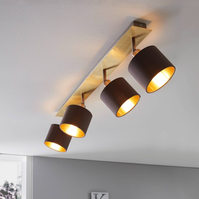 Stropné svietidlo Valbiano cappuccino/zlaté 4-pl. Stropné svietidlo Valbiano cappuccino/zlaté 4-pl.