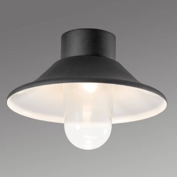 Stropné svietidlo Vega LED, vonkajšie, čierne, Ø 30 cm