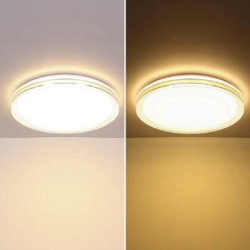 Stropné svietidlo Veleno LED, biele, Ø 49 cm, trblietavý efekt