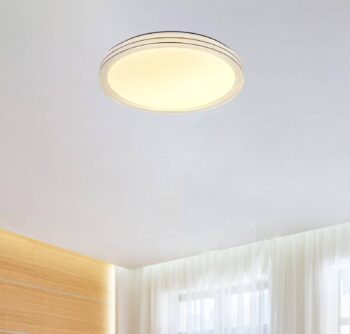 Stropné svietidlo Veleno LED, biele, Ø 49 cm, trblietavý efekt