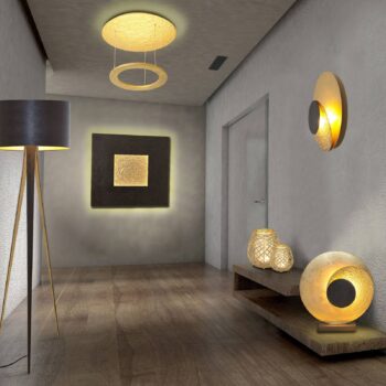 Stropné svietidlo Venere LED, zlaté