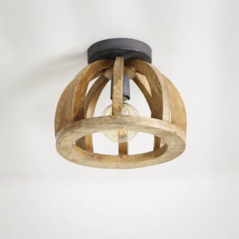 Stropné svietidlo Vesterland, mangové drevo, prírodné, Ø 30 cm, E27