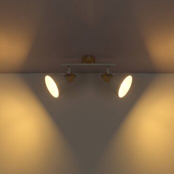 Stropné svietidlo Wiho kov biela/vzhľad dreva 2pl.