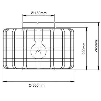 Stropné svietidlo Woodline, bambus, Ø 36 cm