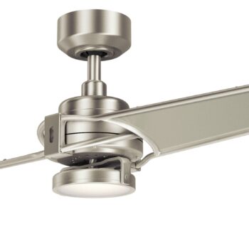 Stropný LED ventilátor Xety, nikel/krémová