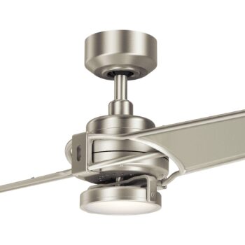 Stropný LED ventilátor Xety, nikel/krémová
