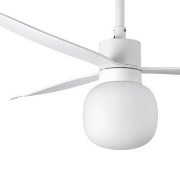 Stropný ventilátor Amelia Ball LED svietidlo biela