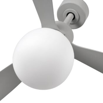 Stropný ventilátor Amelia Ball LED svietidlo sivá