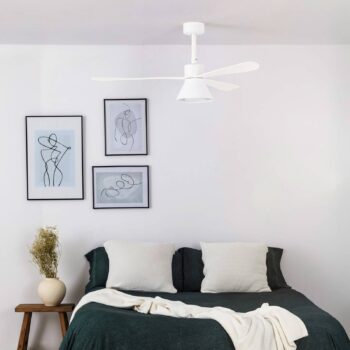 Stropný ventilátor Amelia Cone LED svietidlo biela
