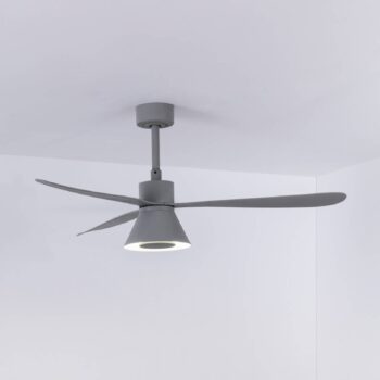 Stropný ventilátor Amelia Cone, LED svietidlo sivá