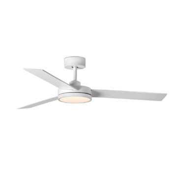 Stropný ventilátor Barth LED s osvetlením, biely