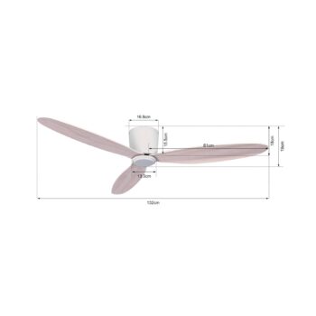 Stropný ventilátor Beacon Airfusion Radar dub Ø 132 cm tichý