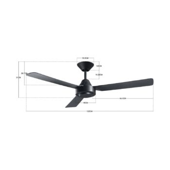 Stropný ventilátor Beacon Bayside Calypso čierny 122 cm tichý