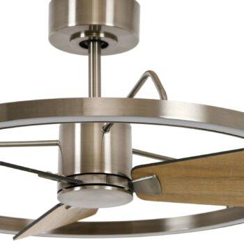 Stropný ventilátor Beacon LED Cessna, nikel/dub, DC, tichý