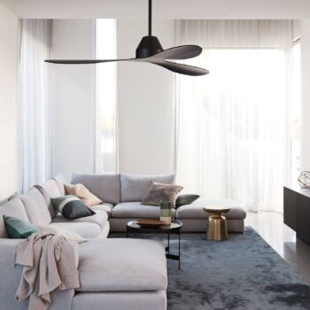 Stropný ventilátor Beacon Whitehaven čierny tichý 142 cm
