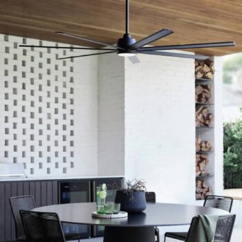 Stropný ventilátor Beacon so svetlom Atlanta black DC silent