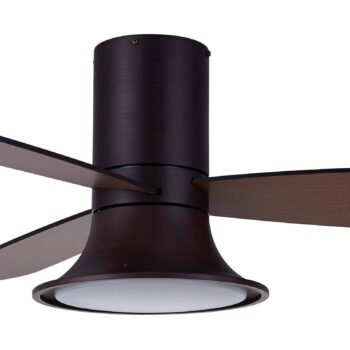Stropný ventilátor Beacon so svetlom Flusso bronzovej farby tichý