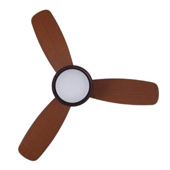 Stropný ventilátor Beacon so svetlom Flusso bronzovej farby tichý