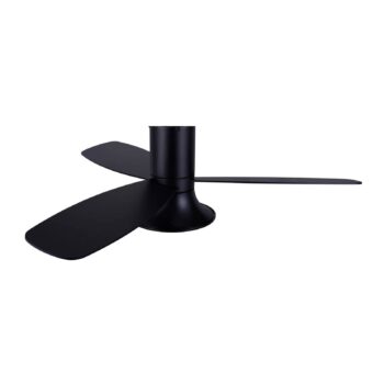 Stropný ventilátor Beacon so svetlom Flusso čierny 132cm tichý