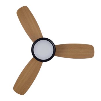 Stropný ventilátor Beacon so svetlom Flusso čierny 132cm tichý