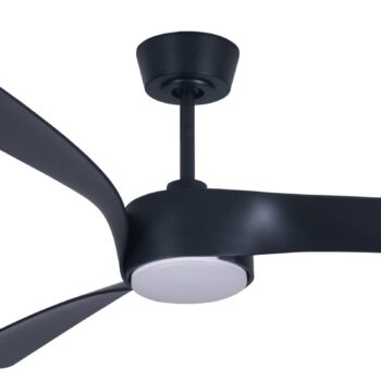 Stropný ventilátor Beacon so svetlom Line black 132 cm tichý