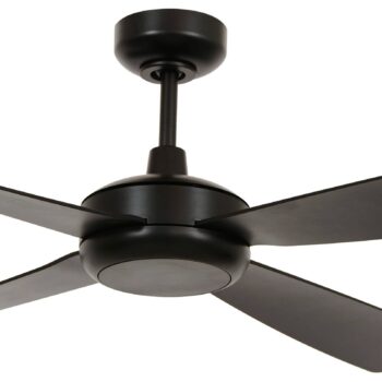 Stropný ventilátor Beacon so svetlom Slipstream, čierny, tichý