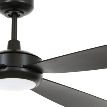 Stropný ventilátor Beacon so svetlom Slipstream, čierny, tichý
