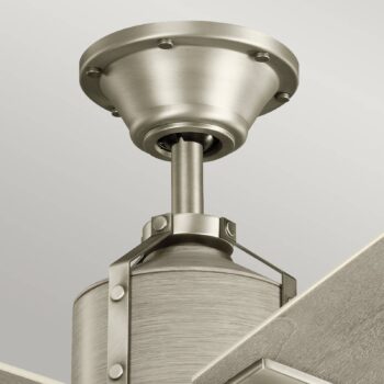 Stropný ventilátor Colerne 52 LED, nikel/biely orech