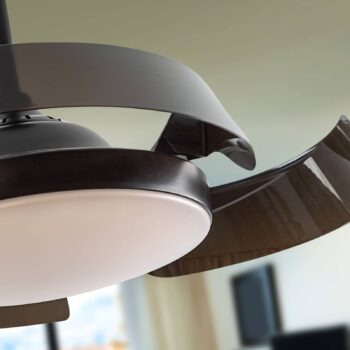 Stropný ventilátor Enzo s LED stmieva, CCT čierna