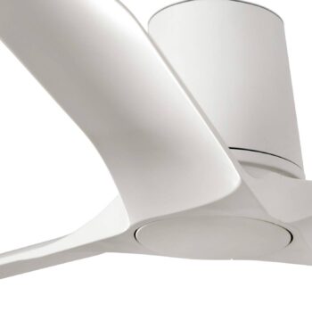 Stropný ventilátor Hey S, biely, DC motor, tichý, Ø 90 cm