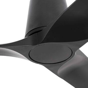 Stropný ventilátor Hey S, čierny, DC motor, tichý, Ø 90 cm